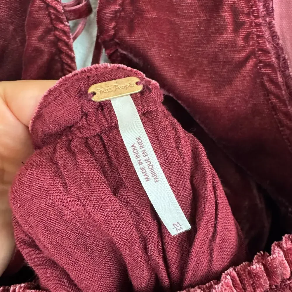 Free People Daphne Velvet Mini Dress